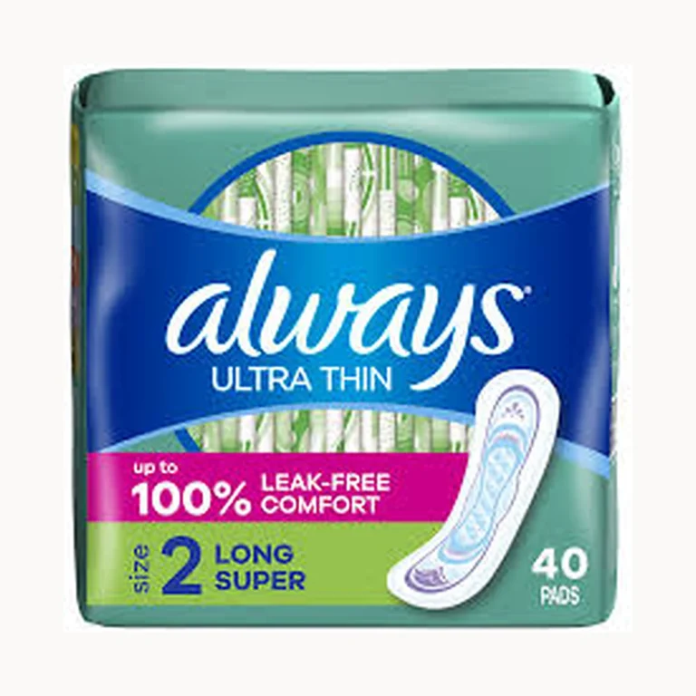 Always Ultra Thin Pads Size 2 Long Super 40 Count